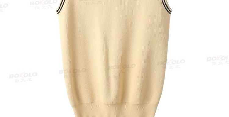 Áo len Berkron Áo thun cotton sợi nhỏ mùa thu đông kinh doanh áo len giản dị cổ chữ V trẻ trung ấm áp áo vest khoác nam