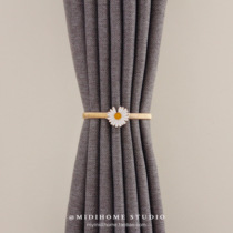  Simple and modern metal alloy spring curtain strap Punch-free bow small daisy buckle type strap cable tie