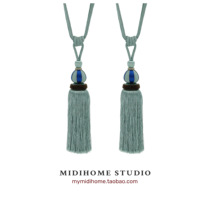  A pair of price Nordic light luxury style ins simple design curtain strap hanging ball tassel curtain buckle non-magnet strap