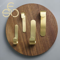 Brass brushed punch-free golden hook Nordic creative wall hook Door guard living room curtain coat hook 62 brass
