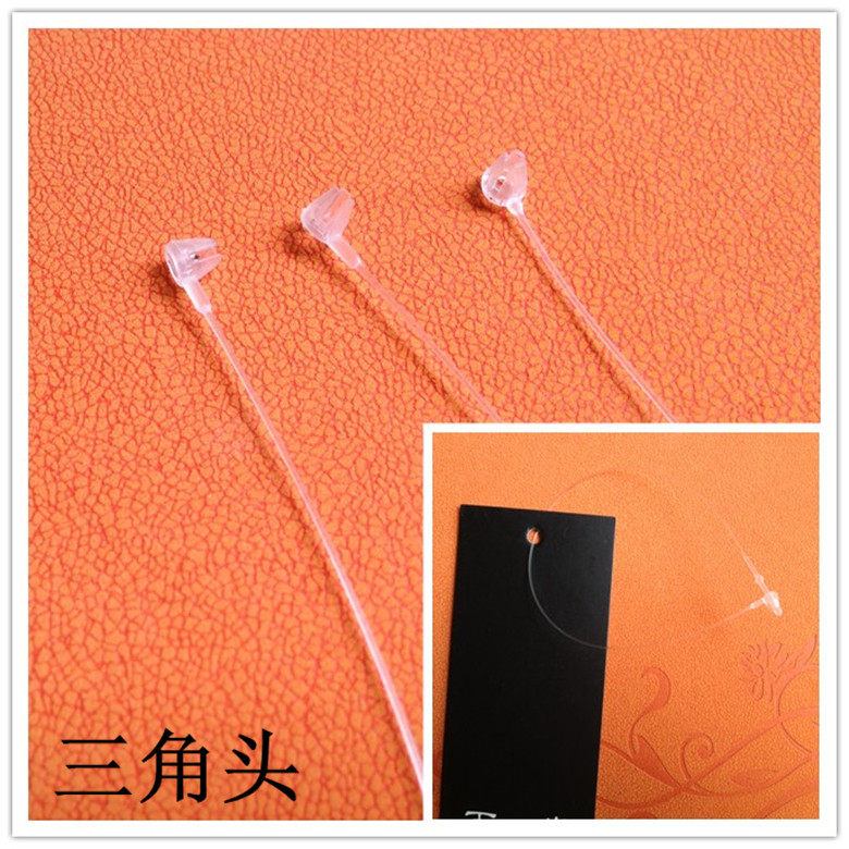 Plastic transparent white hand-wearing needle mother-in-law buckle clothing tag line pointed round head hanging grain glue needle lanyard label line