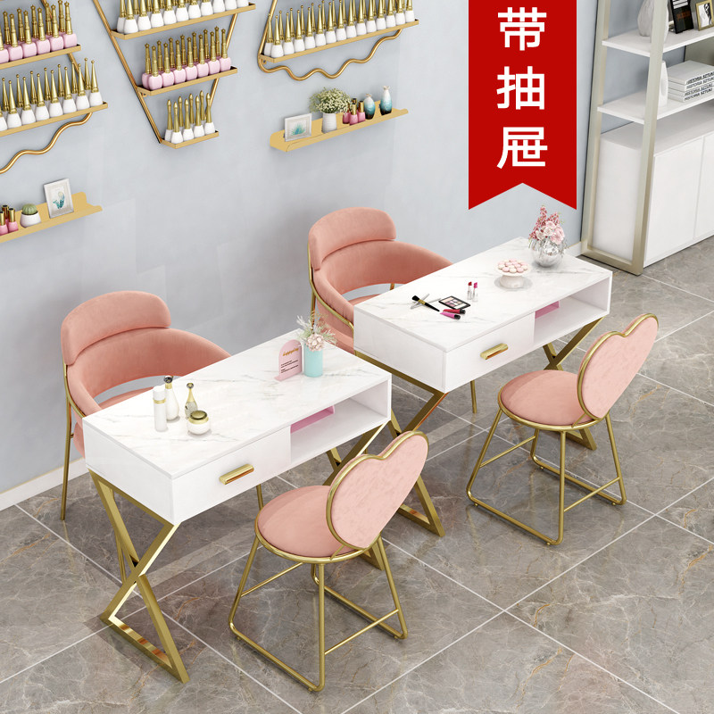 Minimalist modern medecor table and chairs suit net red special price economy Type A table single double with drawer of drawers