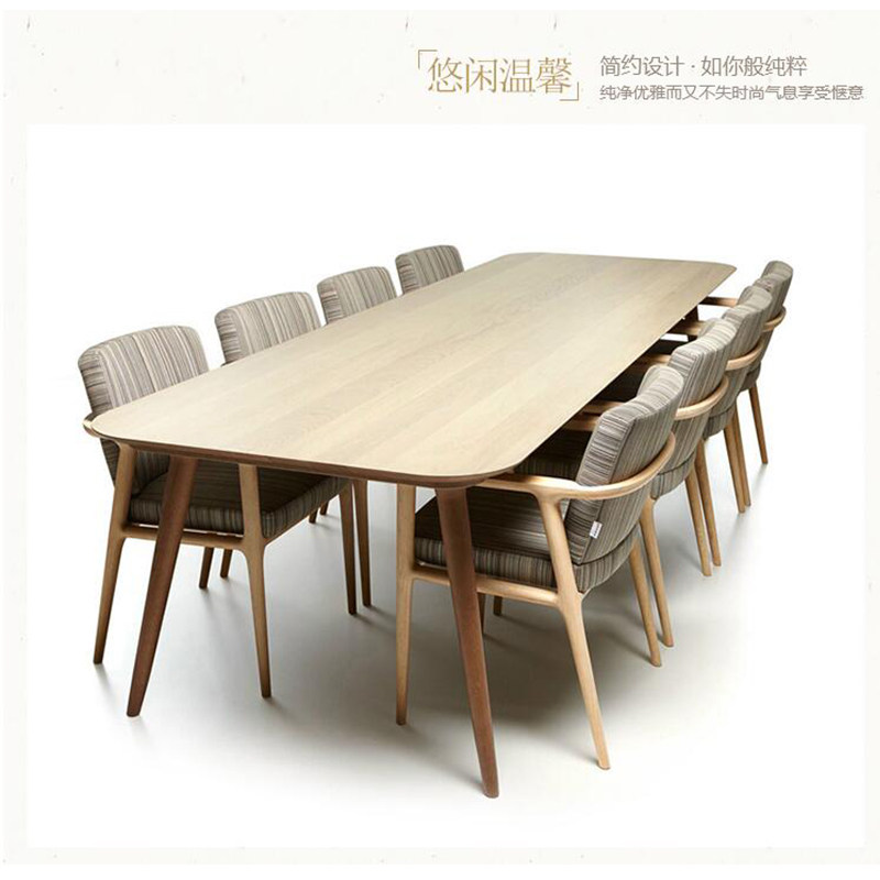 Nordic Furniture Designer Solid Wood Dining Table Simple Modern Logs Desk Desk Negotiation Table Meeting Table Long Table