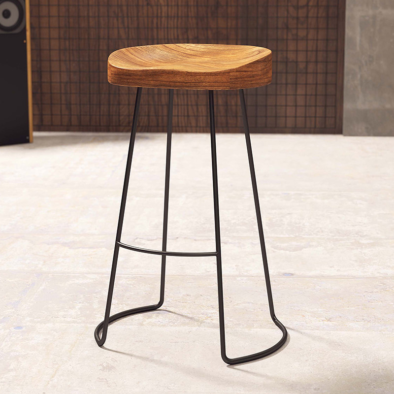 Bar chair high stool wrought iron home backrest bar stool table and chair modern high chair simple bar chair high chair