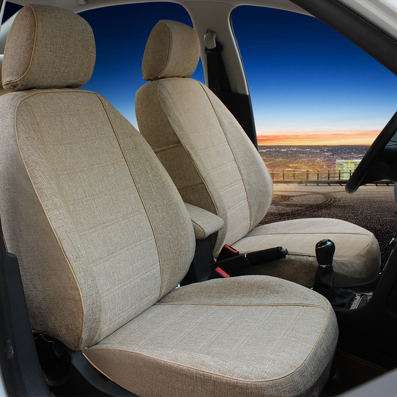 Car Seat Cover Full Coverage Fabric Xuan Yi Corolla Hyundai Yue Dong Rui Na Lang Dong All-Season Universal Linen Seat Cover