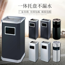 Lobby stainless steel hotel trash can vertical hotel elevator entrance with inner bucket ashtray shopping mall Peel bucket box