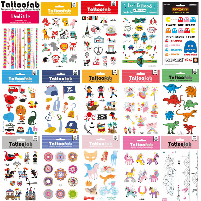Spot French Tattoofab children's tattoo stickers stickers boys and girls waterproof non-toxic safety stickers