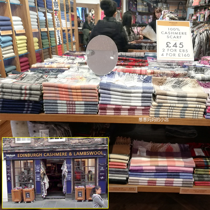 Spot British Edinburgh Scotland Edinburgh England plaid men's and women's cashmere scarf soft and long