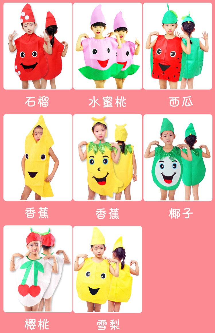 Trang phục cho trẻ em Trái cây và Rau quả Thời trang Thân thiện với Môi trường Chương trình Thời trang dành cho Phụ huynh và Trẻ em Mầm non shop quần áo trẻ em