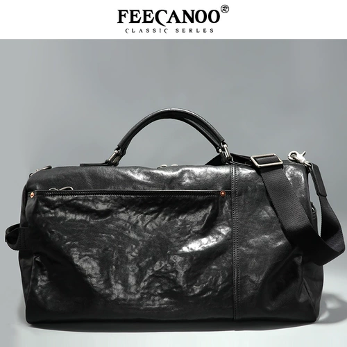 Ретро трендовая вместительная и большая сумка для путешествий, из натуральной кожи