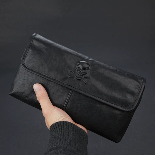 Сумка с петлей на руку, мужская кожаная маленькая сумка клатч для отдыха, новая коллекция, из натуральной кожи