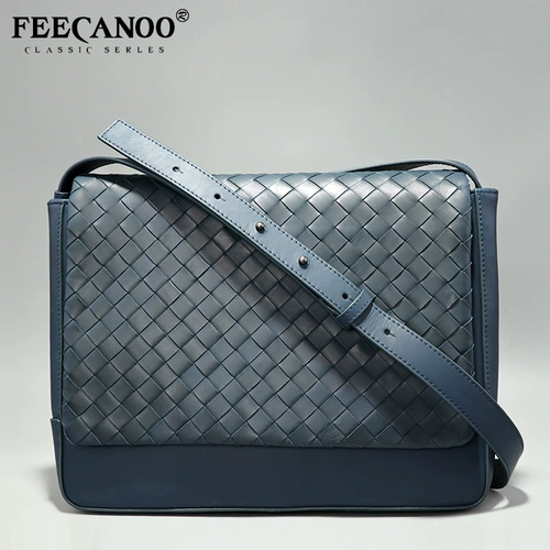 Кожаная плетеная сумка на одно плечо, брендовая сумка через плечо, в корейском стиле