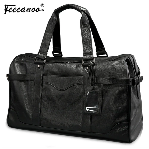 Мужская вместительная и большая кожаная портативная сумка для путешествий для отдыха, в корейском стиле