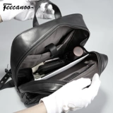 Кожаный вместительный и большой рюкзак, универсальная сумка для отдыха, ранец, воловья кожа