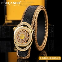 Золотая пряжка из нержавеющей стали/черный питон/phnom penh