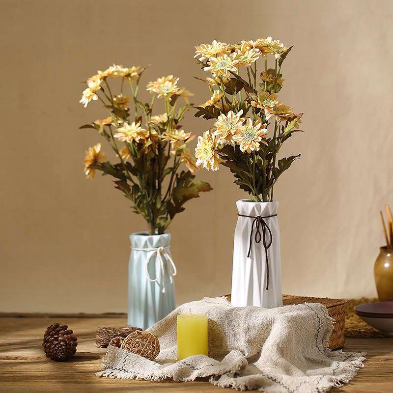 Autumn color series simulation small autumn chrysanthemum single branch fake flower daisy wild chrysanthemum home soft outfit with floral shooting props