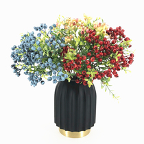 ins with leaves tied bunch simulation berry red fruit blueberry fruit fake fruit living room flower arrangement decorative fruit shooting props