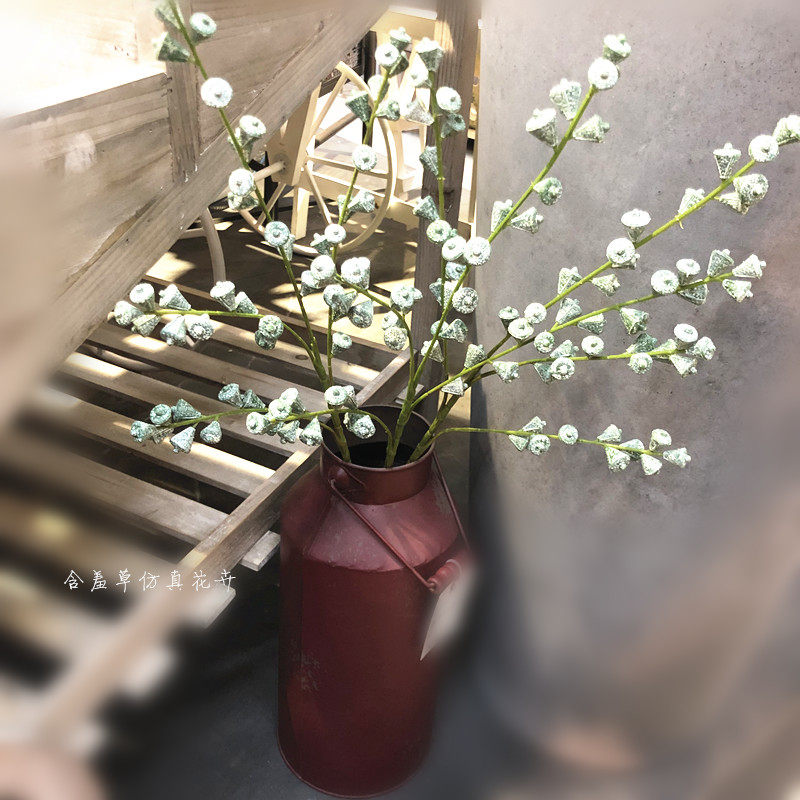 ins Nordic wind emulation Eugali fruit single branch green planting fruit branches wedding flower arrangements decoration matching plants