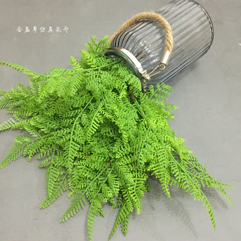 Simulation Fern Plant Mini Wolf Tail Fern Senteal Wedding Decoration Small Green Plant For Home Swing Accessories Plant Wall Accessories