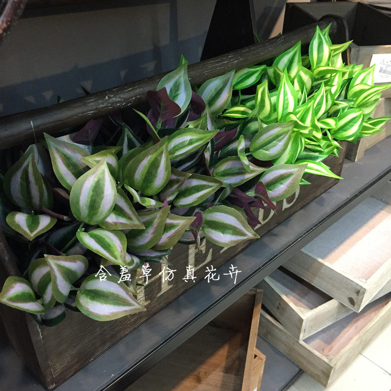 Simulation green plant new small bundle of bouquet eyebrow leaf red green silk flower accessories leaf eye brow leaf plant wall matching material decoration