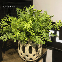 Simulation ferns single branch snow lotus leaf Fern grass forest wedding decoration with green planting soft home furnishings