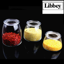  Libby storage tank transparent glass bottle kitchen sealed tank large glassware milk powder tea jar