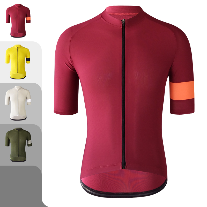 Pure plain simple retro summer riding suit men's and women's breathable quick-drying road hiking bike short sleeve jacket
