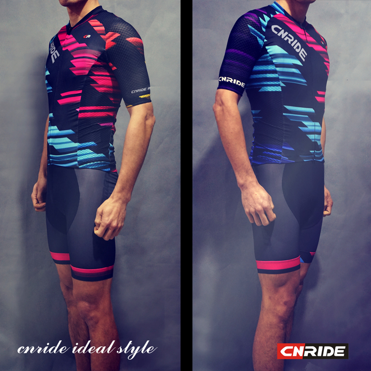 CNRIDE summer soot color short sleeve cycling suit breathable perspiration mountain road bike men's and women's top