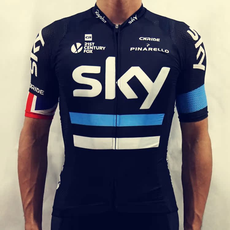 Summer new high-end custom SKY bicycle team uniform short sleeve riding jacket mesh breathable racing powder version