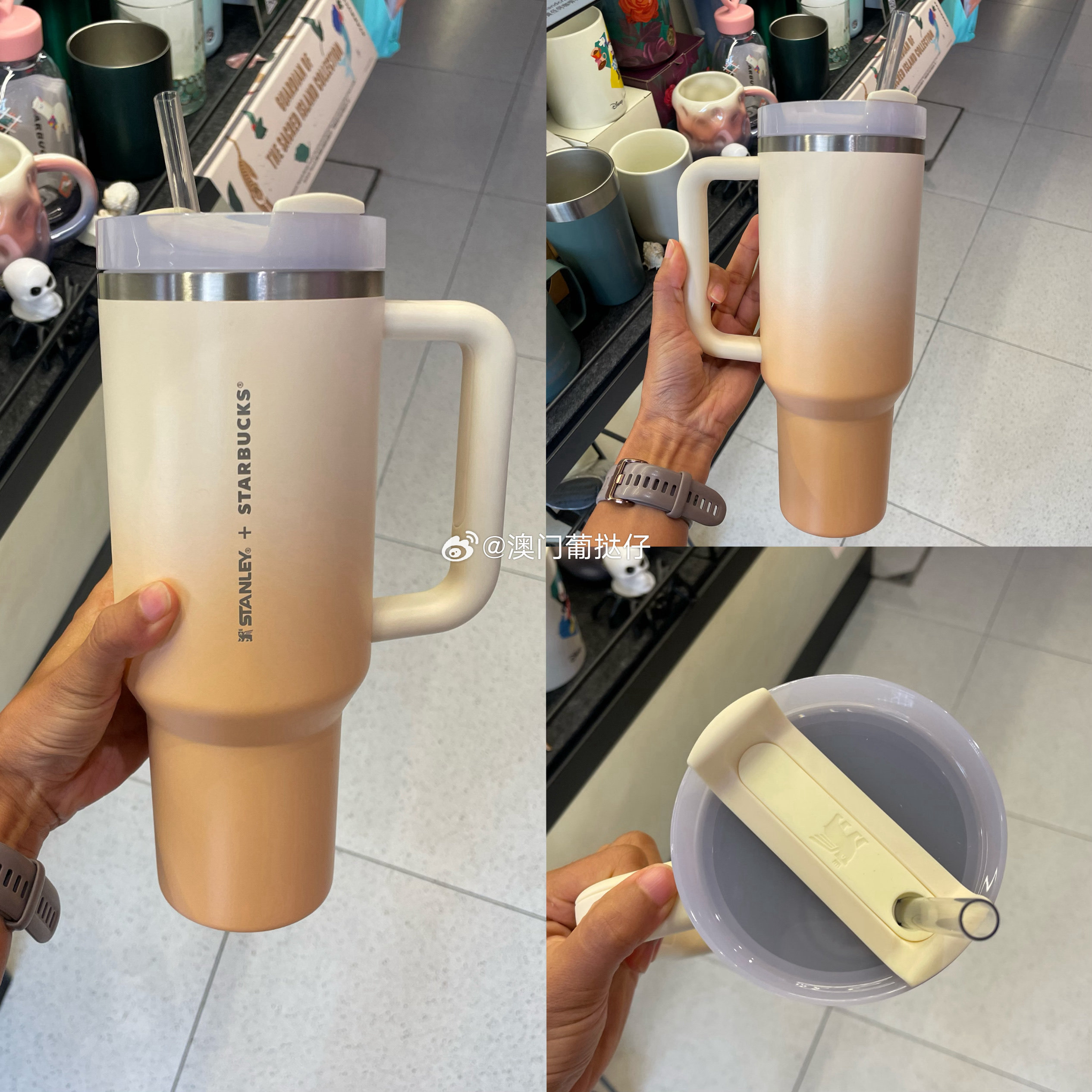 товар из китая 澳门香港星巴克stanley联名不锈钢吸管杯随行杯the quencher h2.0 Starbucks