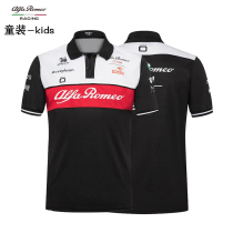 2022 F1 racing suit Alfa Romeo Team summer short-sleeved lapel POLO shirt childrens clothing customization