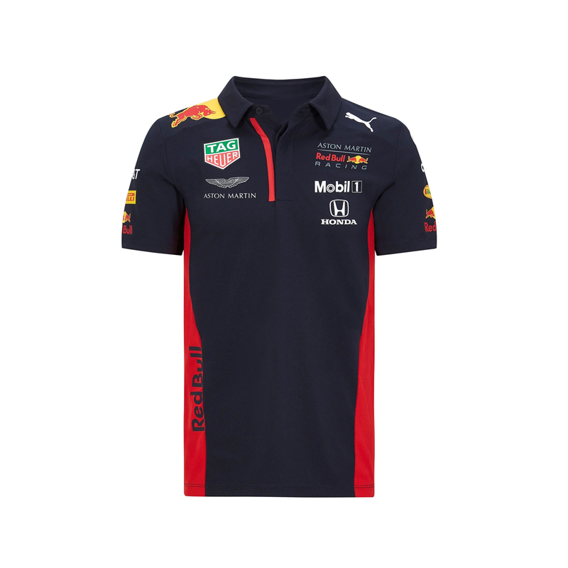 New Red Bull Team F1 racing suit short sleeve T-shirt lapel polo shirt men's work clothes custom Benz McLaren