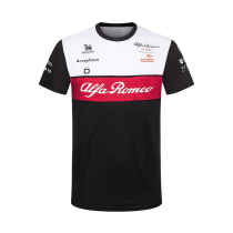 2022 F1 racing suit Alfa Romeo Team short-sleeved lapel mens sports Zhou Guanyu t-shirt custom team uniform