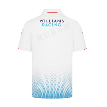 2024 new F1 racing suit Williams team same style summer short-sleeved lapel OLO polyester quick-drying customization