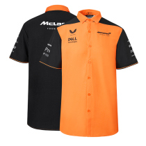 F1 racing suit 2022 new McLaren team summer short-sleeved lapel shirt mens quick-drying top customization