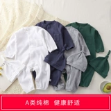 Детский демисезонный осенний хлопковый тонкий лонгслив подходит для мужчин и женщин для девочек для новорожденных, боди