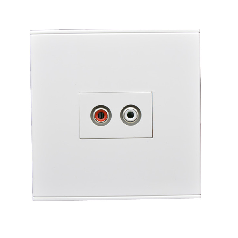 Model 86 dark wall lotus head audio socket red and white double lotus solder-free audio socket panel