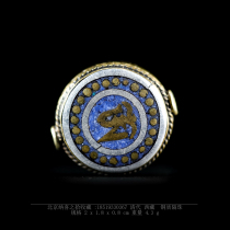 Naxis collection Lapis Lazuli copper spacer beads Qing Dynasty copper tire inlaid with organic gem Buddha beads Antique antiques