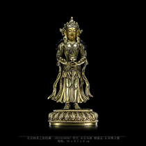 Ming Dynasty Yongle Tibetan Buddhism Longevity Buddha Old Buddha statue Gilt bronze antique antique Buddha hall enshrined