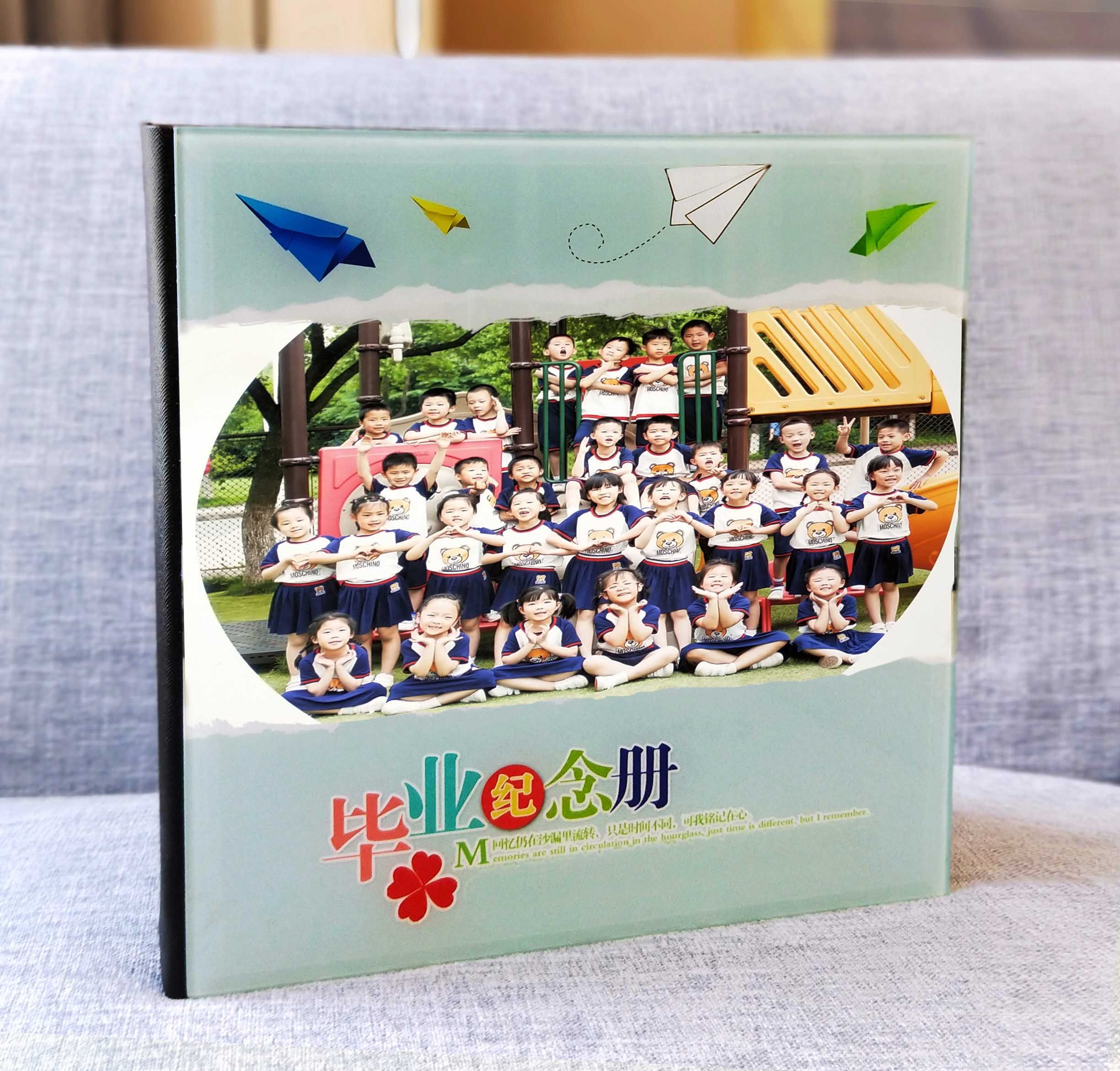 Square crystal glass photo album Wedding photography Wedding art photo Baby photo Graduation album Photo book customization