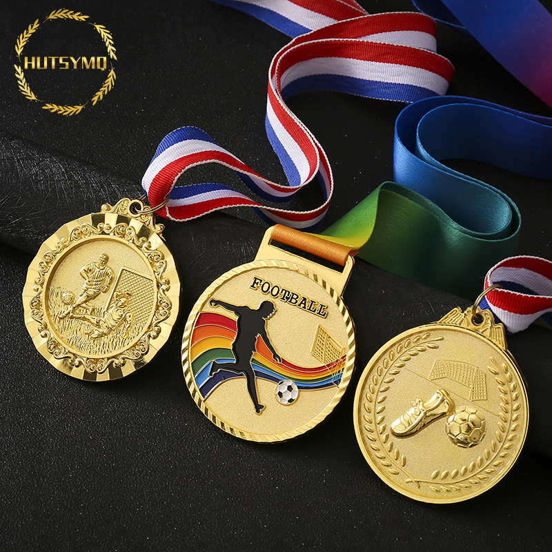 Custom metal football medals Sports meeting prizes General large gold medals medals custom