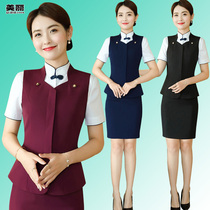 Professional Temperament Horse Chia Suit Women Spring Horse Clip Two Sets Hotel Microfat Reception Work Flight Attendants Uniform OL