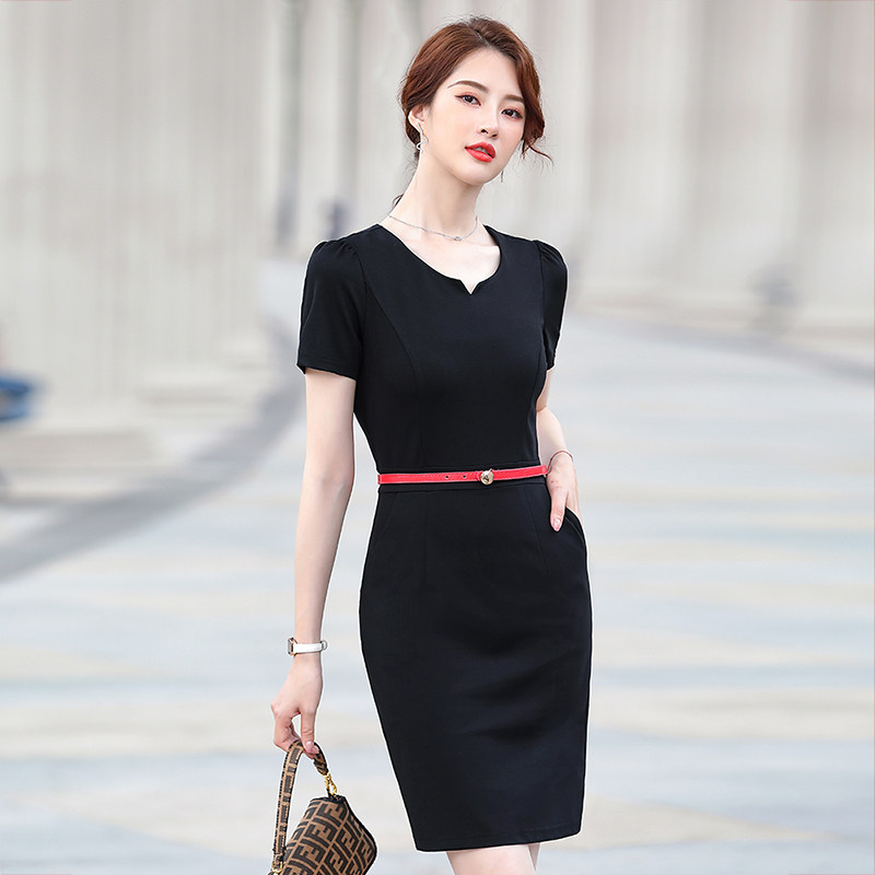 Summer New Superior Ocean Ribbon Rockup Dress Female Jewelry Shop Workwear Beauty Ballroom