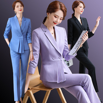 Color purple suit irregular blazer Womens Spring and Autumn new fashion temperament elegant professional suit suit suit