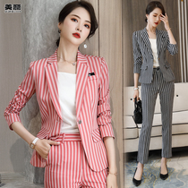 Suit suit Fashion professional Temperament Goddess Fan summer name Yuanyuan Xiaoxiang Wind short Hans version of the Western suit