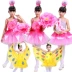 Ngày thiếu nhi Trang phục biểu diễn mới Trẻ em Hoa đào nở Trang phục biểu diễn Jasmine Dance Tutu Váy trẻ em màu xanh lá cây - Trang phục