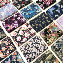 Japanese style Japanese style fabric handmade DIY satin bronzing cotton butterfly Qinghai Lake cherry blossom fabric