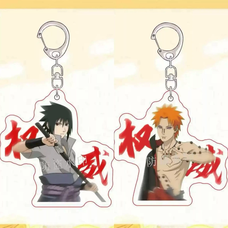 Naruto Authoritative and Quirky Keychain Naruto Sasuke Sakura Acrylic Creative Backpack Gift Pendant Decoration