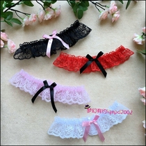  Popular sexy underwear with small black and white lace fabric big bow thigh ring Harajuku leg ring belt