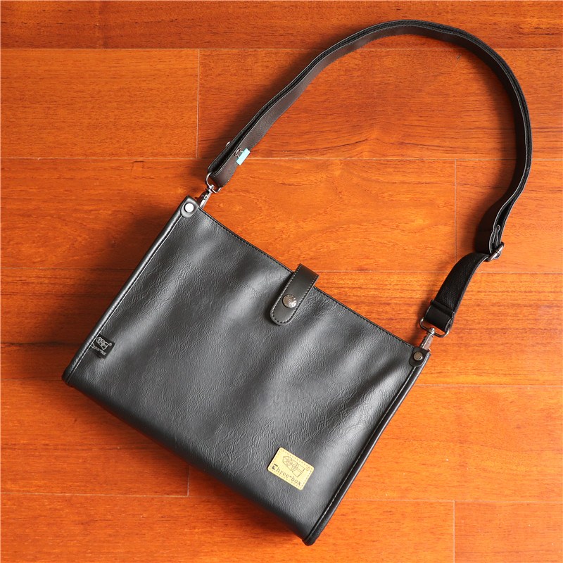 Tide Card Men's Bag Threebox Men's Single Shoulder Bag Casual Business Slant Satchel Bag Large Capacity Male And Female Student School Bag